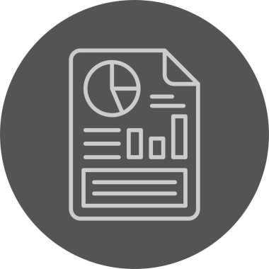 Rapor ver. veri simgesi vektör illüstrasyonu