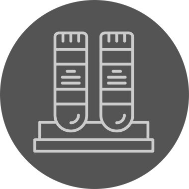 Test tüpleri web simgesi basit illüstrasyon