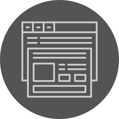 İniş sayfası simgesi, basit illüstrasyon