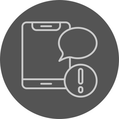 SMS web simgesi, basit illüstrasyon