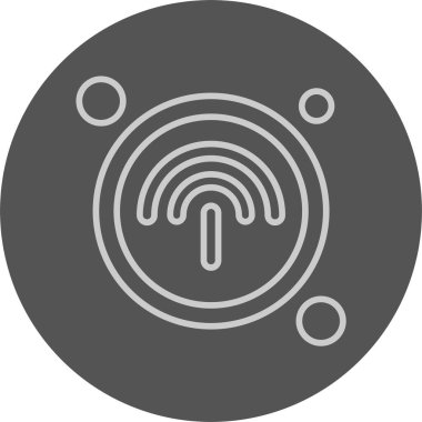 Beyaz arkaplanda yeşil nokta simgesi izole edildi 