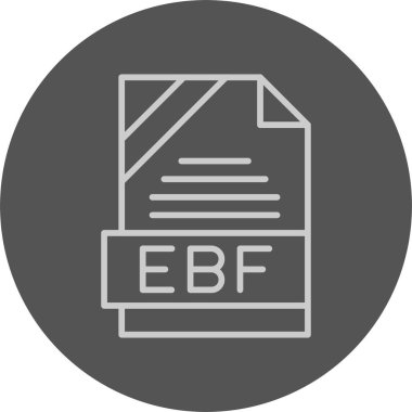 EBF file format, web icon, vector illustration clipart