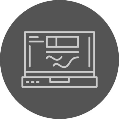 Grafikli analitik simgesi, vektör illüstrasyonu basit tasarım