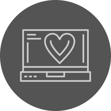 Kalp. Web simgesi basit illüstrasyon 