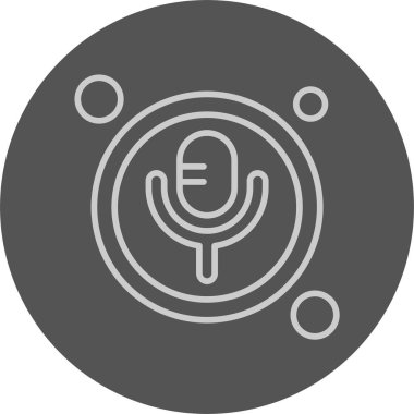 Ses Düğmesi Web Simgesi, Basit İllüstrasyon