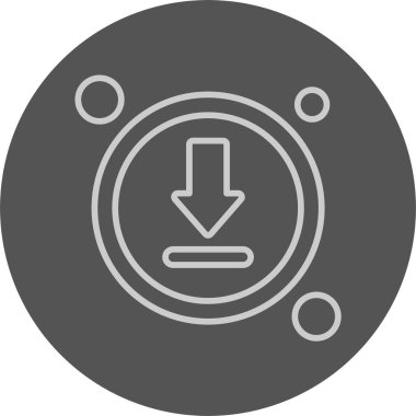 Düğme Web simgesi basit illüstrasyonunu indir