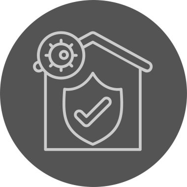 Beyaz arkaplanda izole edilmiş ev simgesinde kal 