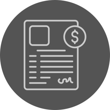 Sözleşme simgesi beyazda izole edildi