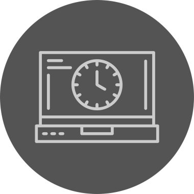 Saat. Web simgesi basit illüstrasyon