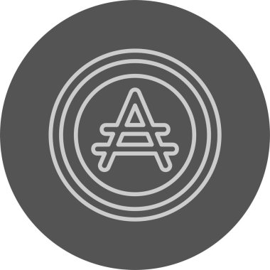 Arjantin Peso para birimi simgesi, vektör illüstrasyonu