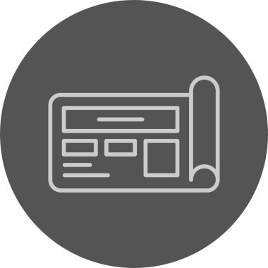 Blueprint web simgesi vektör illüstrasyonu  