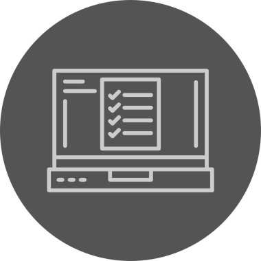 Kontrol listesi simgesi, düz biçim, vektör illüstrasyonu