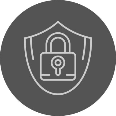 Gizlilik simgesi, basit vektör illüstrasyonu 