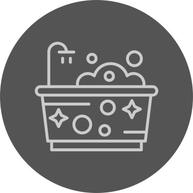 küvet web simgesi basit illüstrasyon