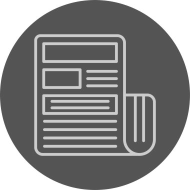 Gazete web simgesi basit illüstrasyon