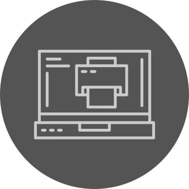 yazıcı web simgesi basit illüstrasyon