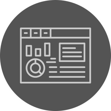 Gösterge paneli web simgesi, basit illüstrasyon