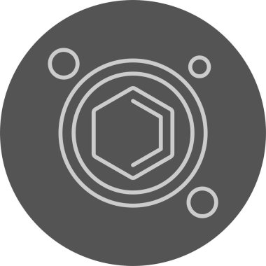 Altıgen simgesi beyaz arkaplanda izole edildi 