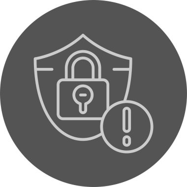 Gizlilik simgesi, basit vektör illüstrasyonu 