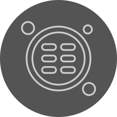 Menü Düğmesi web simgesi, basit illüstrasyon