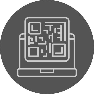 qr kod simgesi vektör çizimi