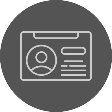 Birlik Üyelik Kartı Web Simgesi, Basit İllüstrasyon