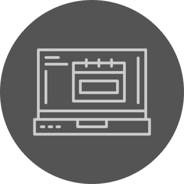 Takvim web simgesi, vektör çizim 