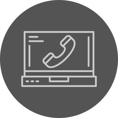 - Telefon. Web simgesi basit illüstrasyon