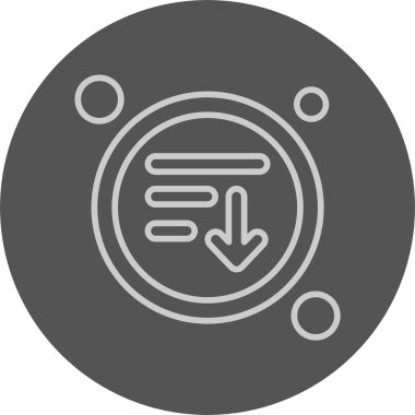 Beyaz Arkaplanda Sıralama Düğmesi İzole Edildi 