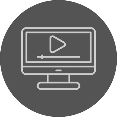 Video oynatıcı ikon vektör illüstrasyonu