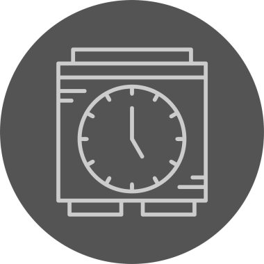 Saat. Web simgesi basit illüstrasyon