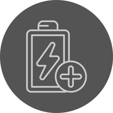 Pil tasarrufu web simgesi basit illüstrasyon