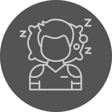 Uyuyan Web Simgesi, Basit İllüstrasyon