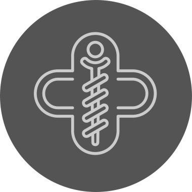 Tıp sembolü Web Simgesi, Basit İllüstrasyon