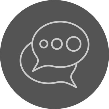 Konuşma balonu web simgesi, basit illüstrasyon