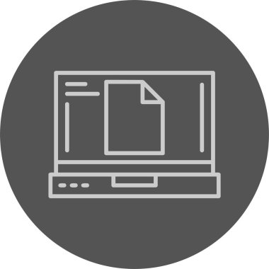 Dosya web simgesi, basit illüstrasyon