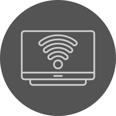 Akıllı TV web simgesi basit illüstrasyon