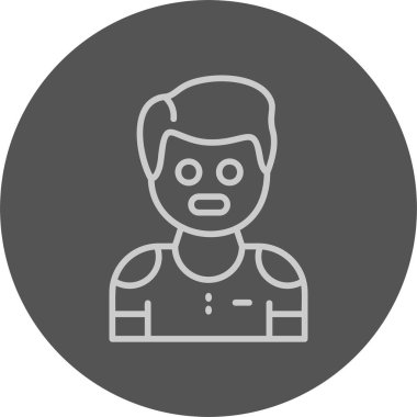 Man avatar simgesi, vektör illüstrasyonu basit tasarım