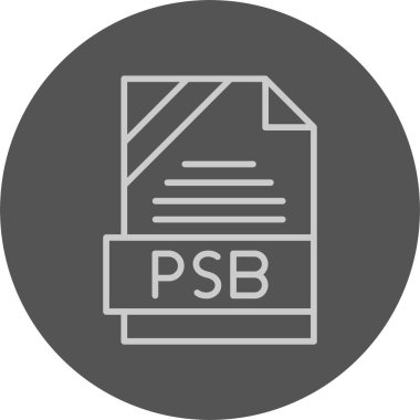 PSB dosya biçimi, web simgesi, vektör illüstrasyonu