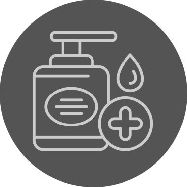 Dezenfektan ağ ikonu vektör illüstrasyonu