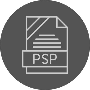 PSP dosya biçimi, web simgesi, vektör illüstrasyonu