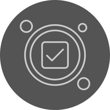 onay işareti web simgesi, vektör çizim