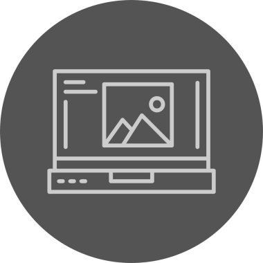 Resim Simgesi, Renkli Vektör İllüstrasyonu