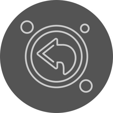 Geri Düğme Web simgesi, vektör illüstrasyonu 