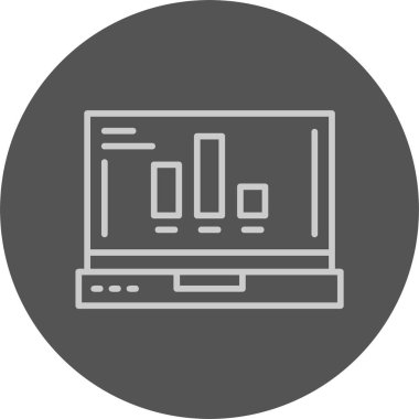 analitik grafik veri simgesi vektör illüstrasyonu