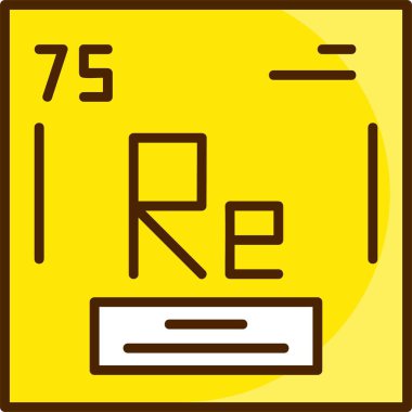 Rhenyum web simgesi vektör illüstrasyonu