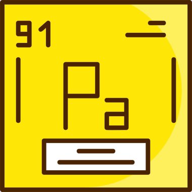 Protaktinyum ağ ikonu vektör çizimi