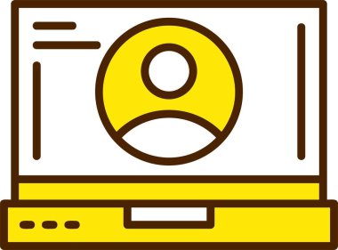 Profil web simgesi, basit illüstrasyon