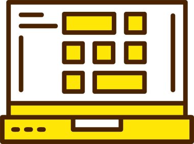 Izgara ağ simgesi basit illüstrasyon