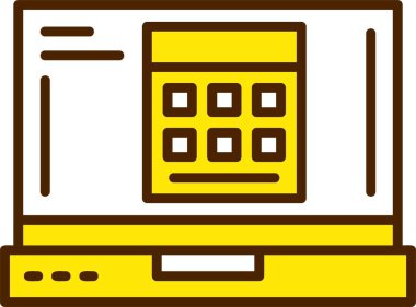 Hesap makinesi. Web simgesi basit illüstrasyon 